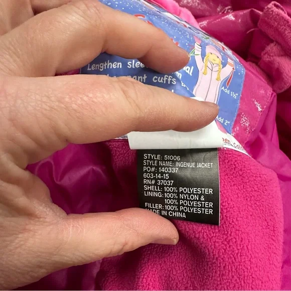 Obermeyer pink sparkle snow jacket